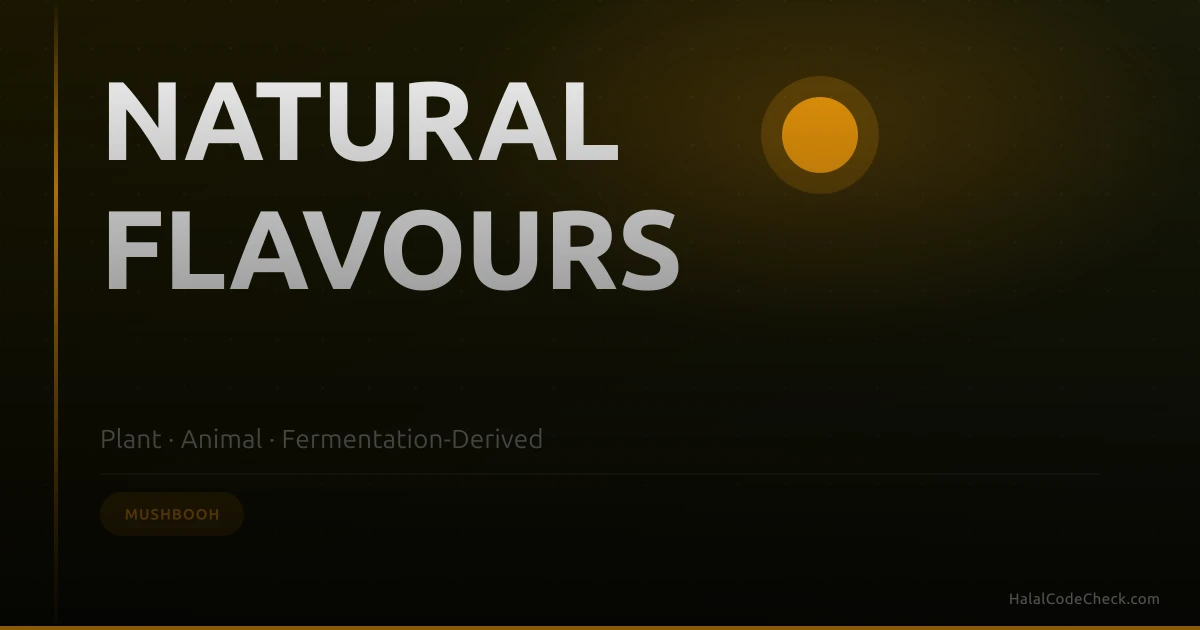 Food label showing 'natural flavouring' — is it halal or haram?