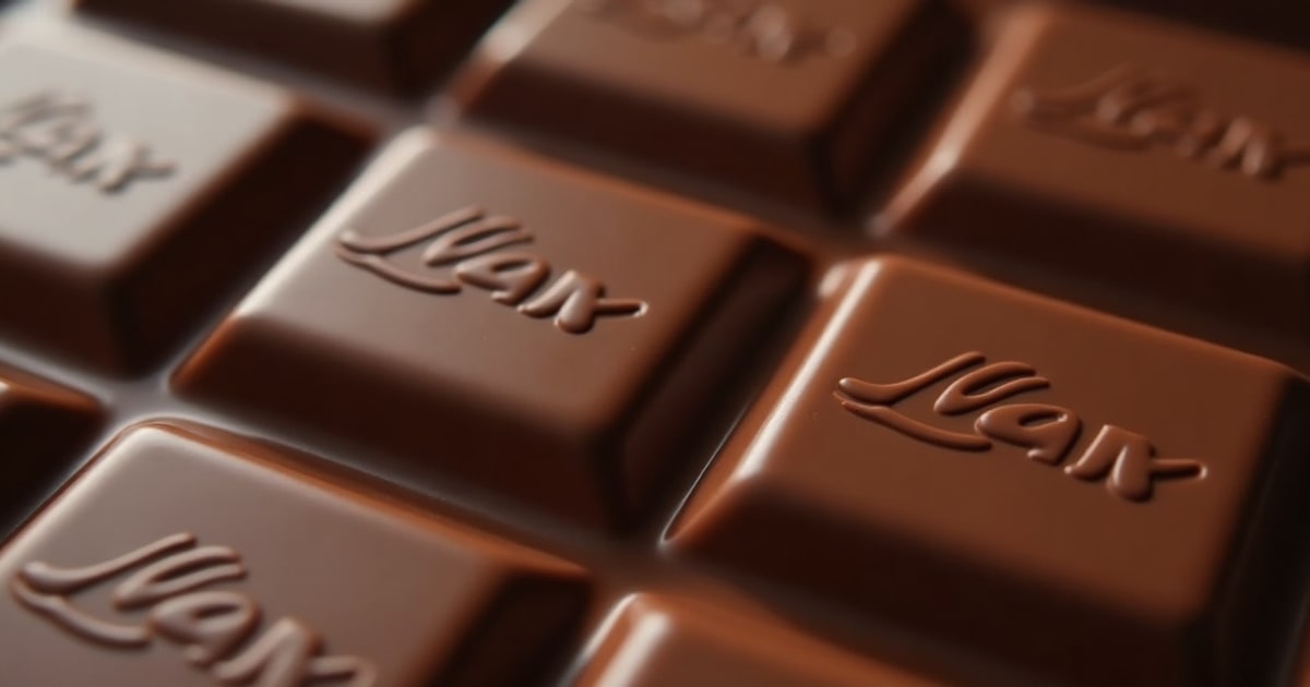 Assorted chocolate bars and biscuits arranged on a wooden surface
