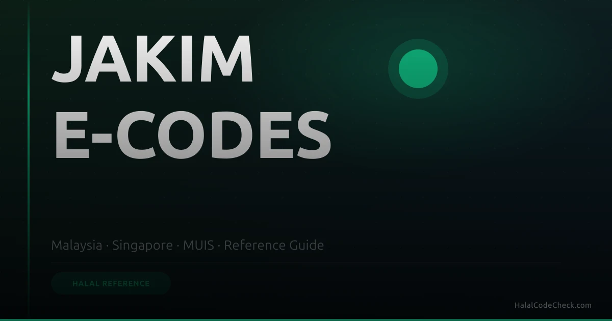 JAKIM halal certification logo on Malaysian food packaging with E-code ingredient list