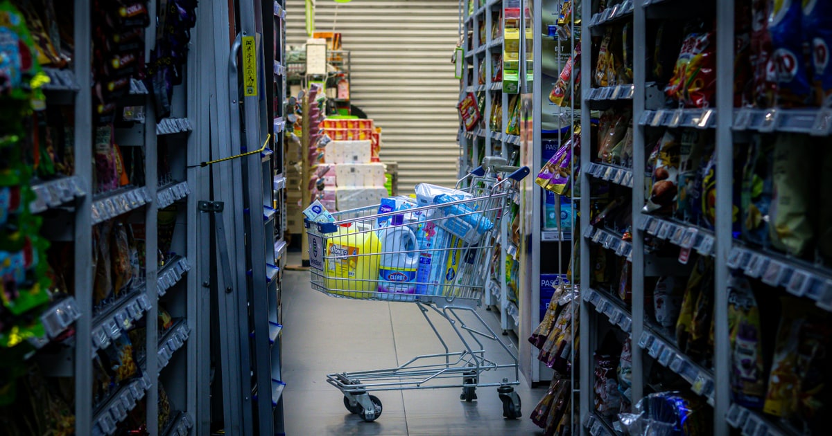 Costco warehouse store with bulk grocery products and Kirkland Signature branded items
