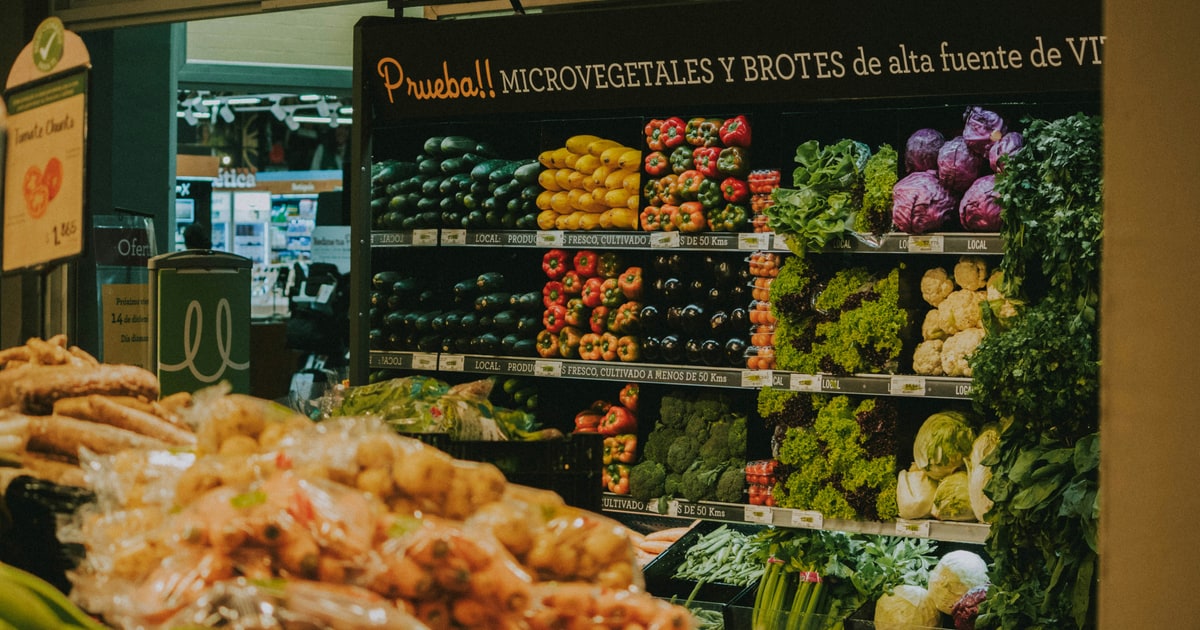 Waitrose supermarket fresh produce and premium food section
