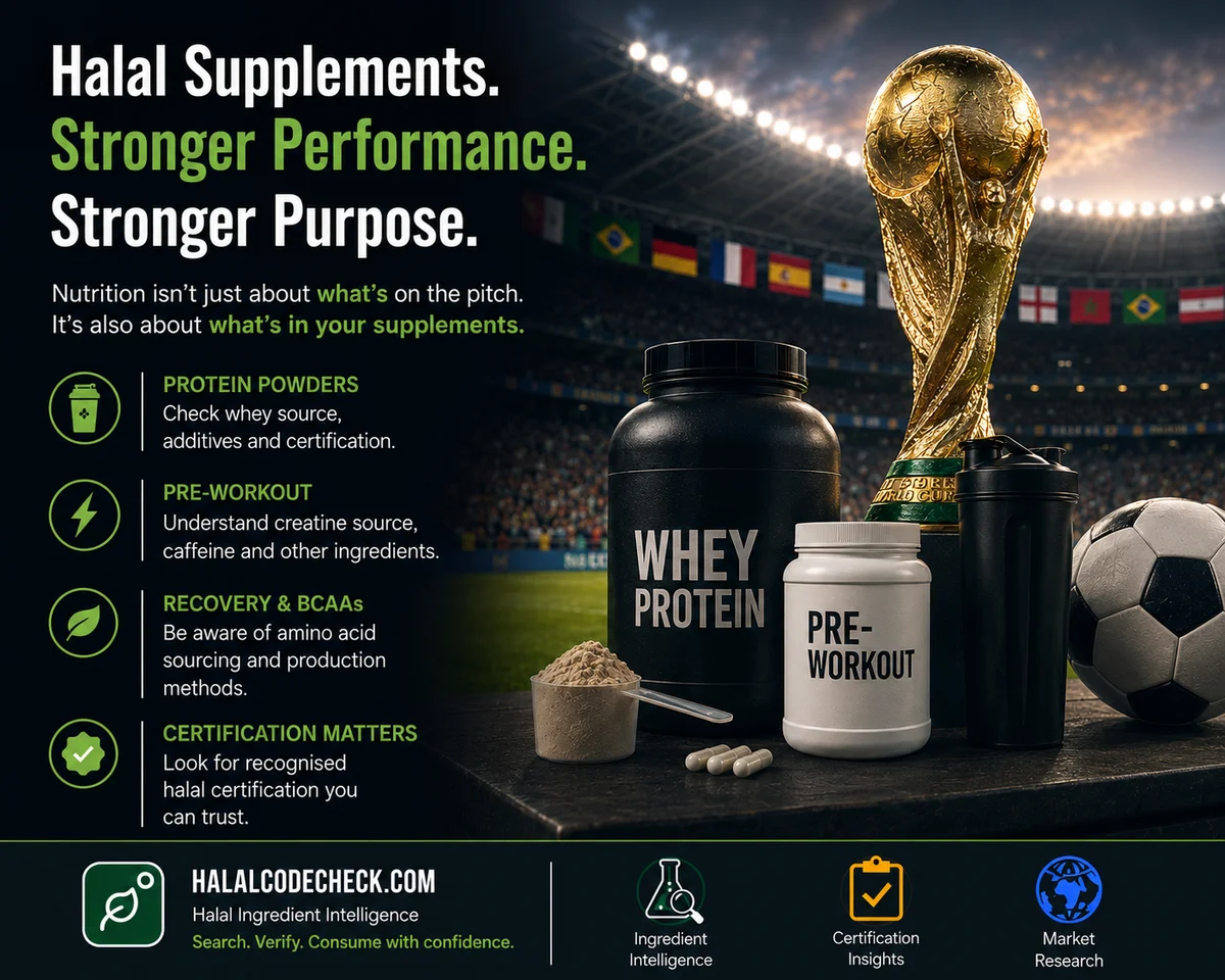 Halal supplements and nutrition guide for Muslim football players at FIFA World Cup 2026