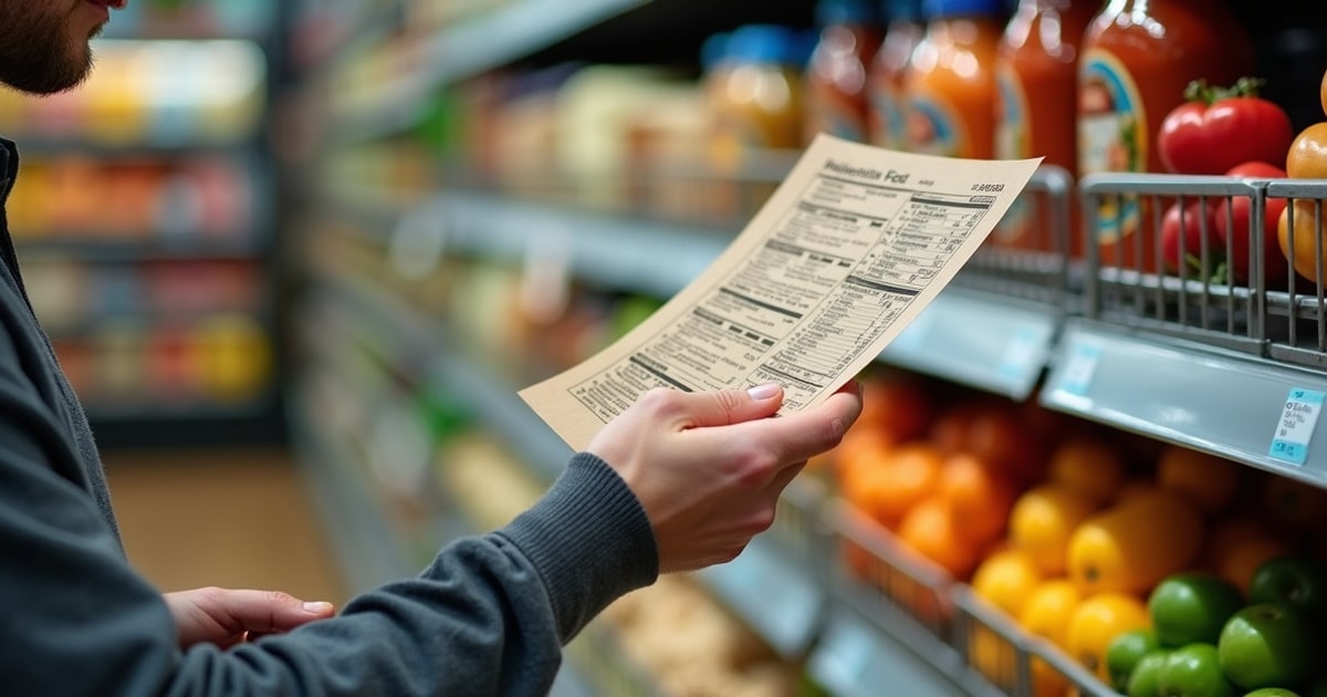 Checking a food product label in the supermarket aisle — a 3-step system works faster than guessing