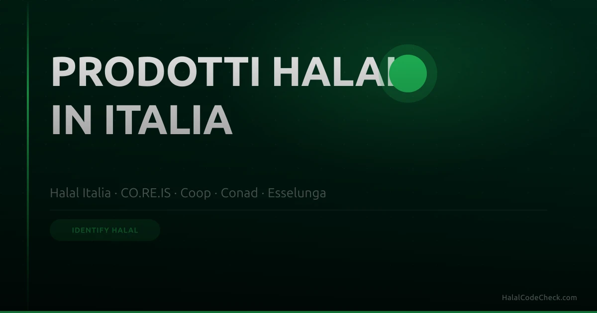 Italian shopper checking a Coop ingredient label — Halal Italia logo guide