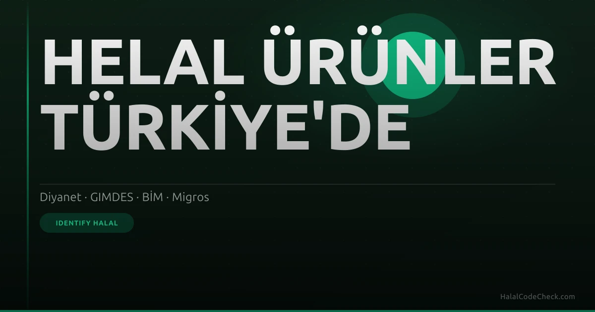 Turkish supermarket shelf showing GIMDES and Diyanet halal certification logos on product packaging