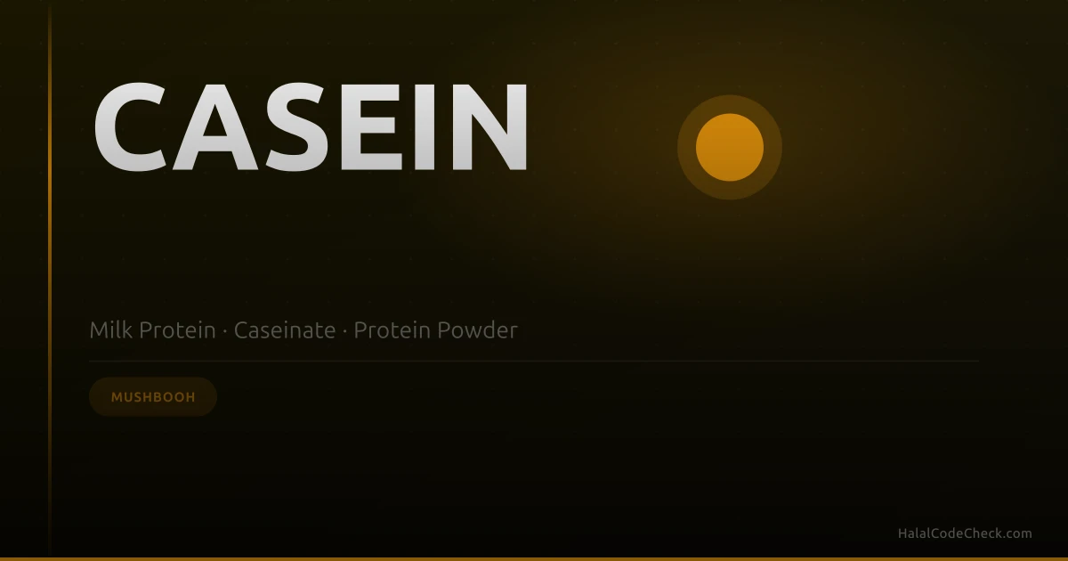 Protein powder label showing casein — is casein halal for Muslim shoppers?