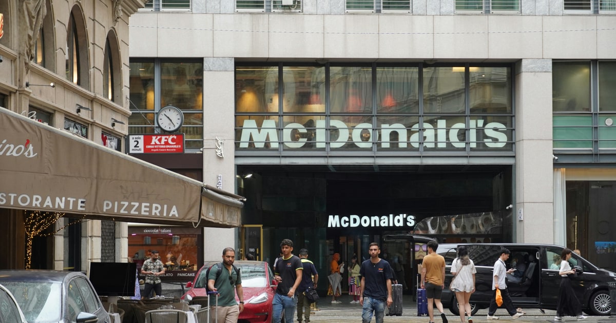 McDonald's restaurant exterior with golden arches sign