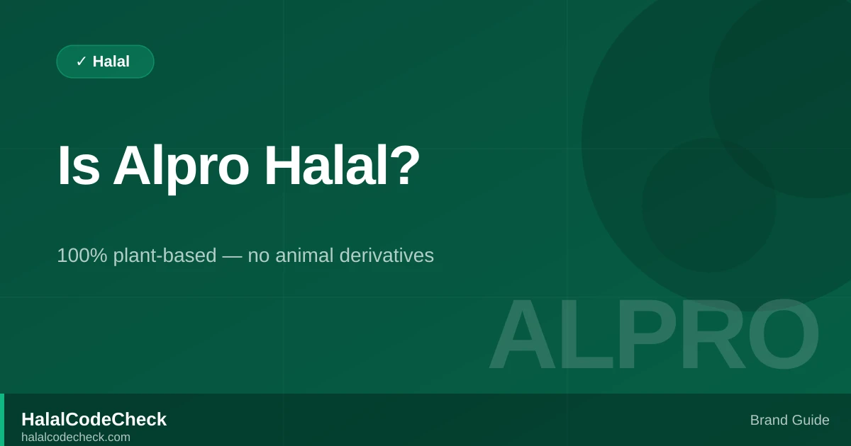 Is Alpro Halal? — Brand Guide