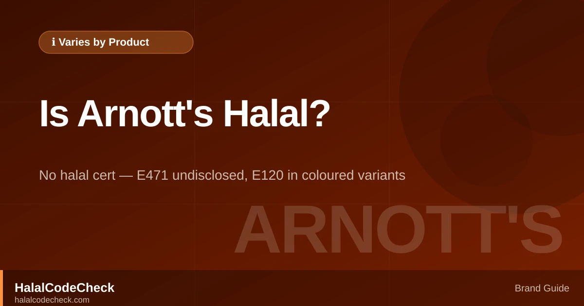 Is Arnott's Halal? — Arnott's biscuit range halal guide for Australia