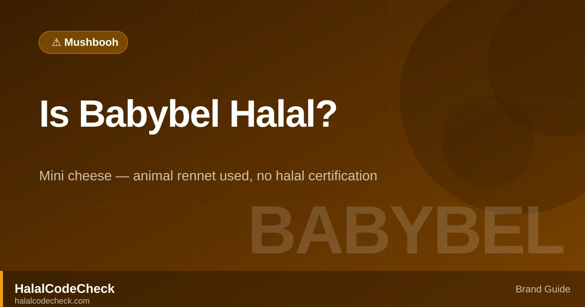 Is Babybel Halal? — HalalCodeCheck Brand Guide