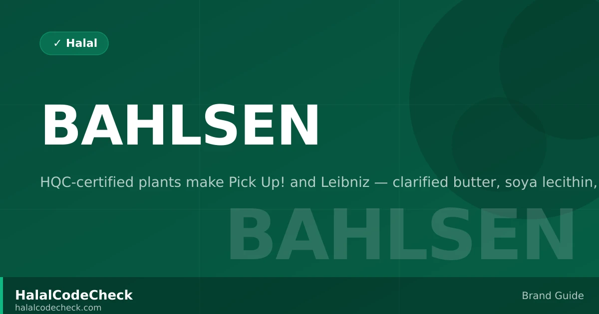 Is Bahlsen Halal? — HalalCodeCheck Brand Guide