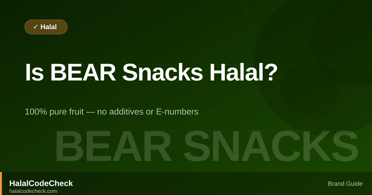 Is Bear Snacks Halal? — HalalCodeCheck Brand Guide
