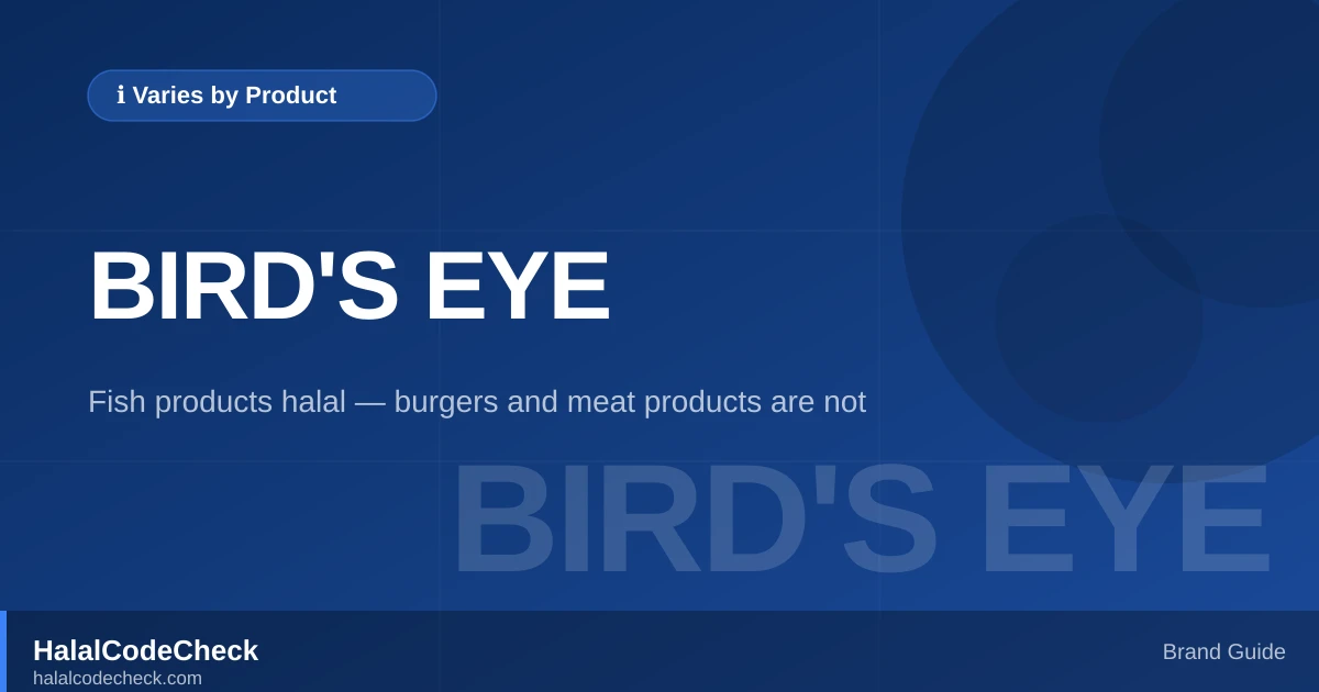 Is Bird's Eye Halal? — Brand Guide
