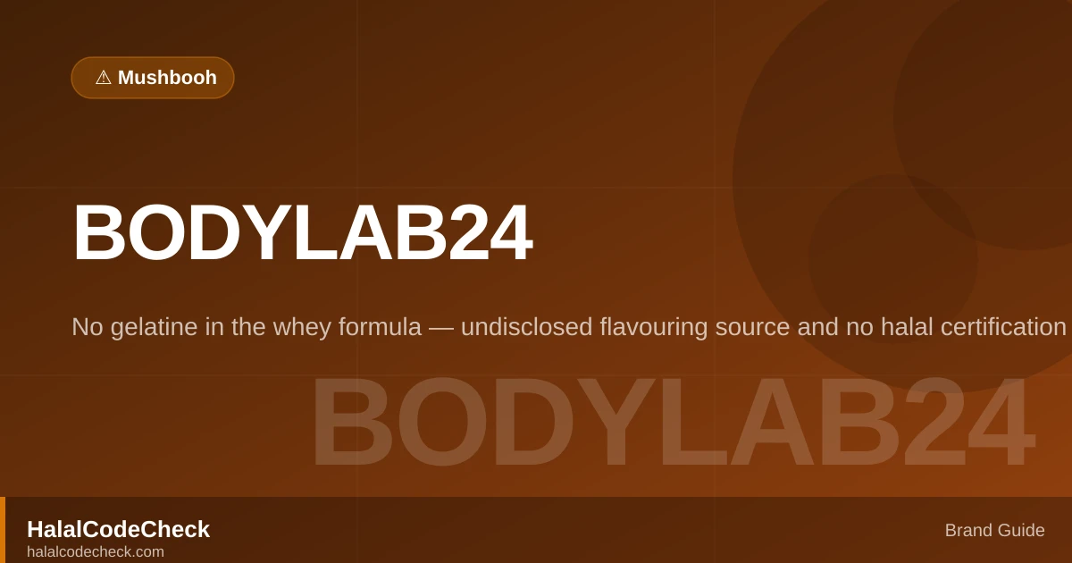 Is Bodylab24 Whey Protein Halal? — HalalCodeCheck Brand Guide