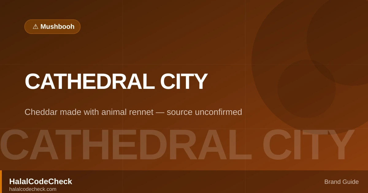 Is Cathedral City Halal? — Brand Guide