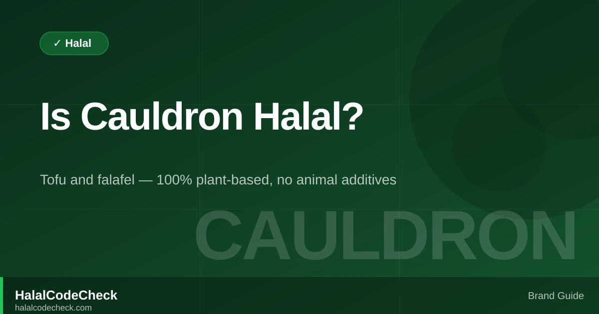 Is Cauldron Halal? — HalalCodeCheck Brand Guide