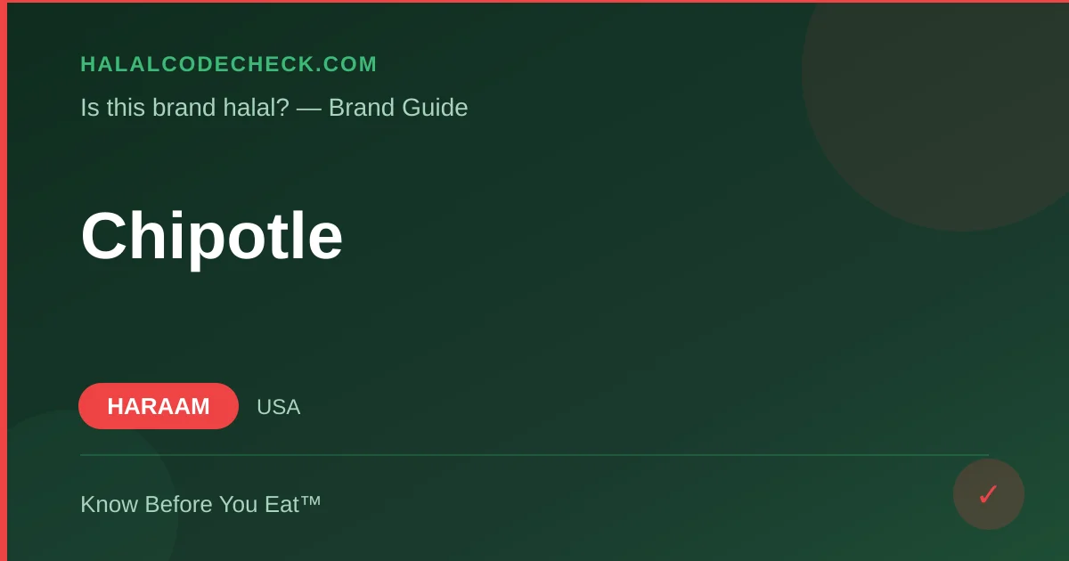 Is Chipotle Halal? — HalalCodeCheck Brand Guide