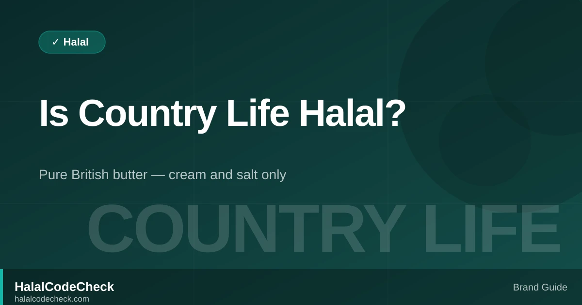 Is Country Life Halal? — HalalCodeCheck Brand Guide
