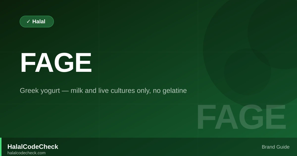 Is FAGE Halal? — Brand Guide