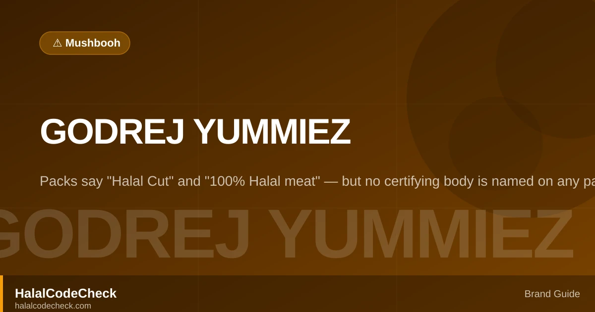 Is Godrej Yummiez Halal? — HalalCodeCheck Brand Guide