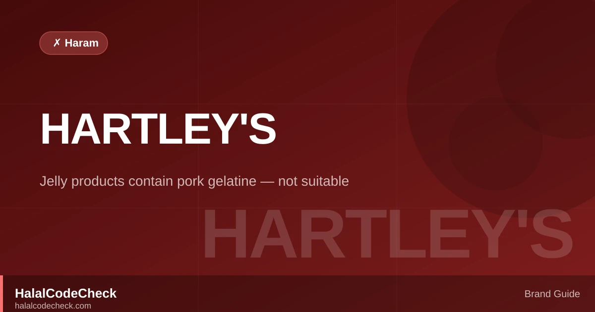 Is Hartley's Halal? — Brand Guide