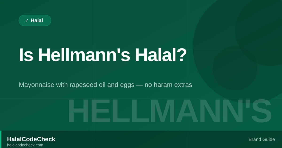 Is Hellmann's Halal? — Brand Guide