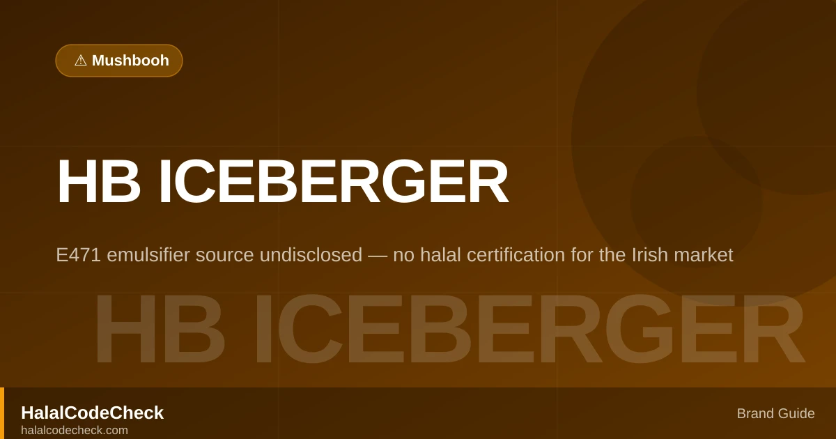 Is HB Iceberger Halal? — HalalCodeCheck Brand Guide