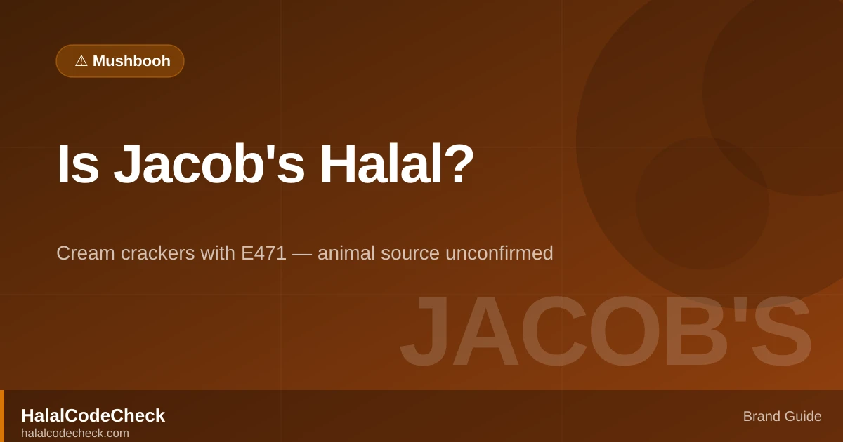 Is Jacob's Halal? — Brand Guide