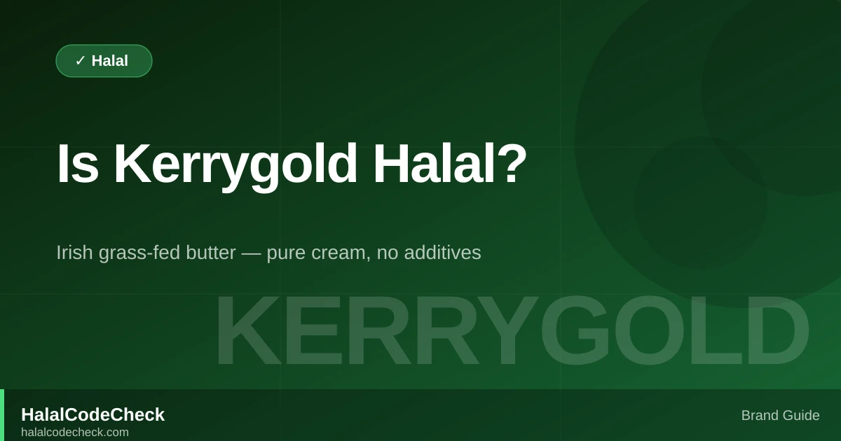 Is Kerrygold Halal? — HalalCodeCheck Brand Guide