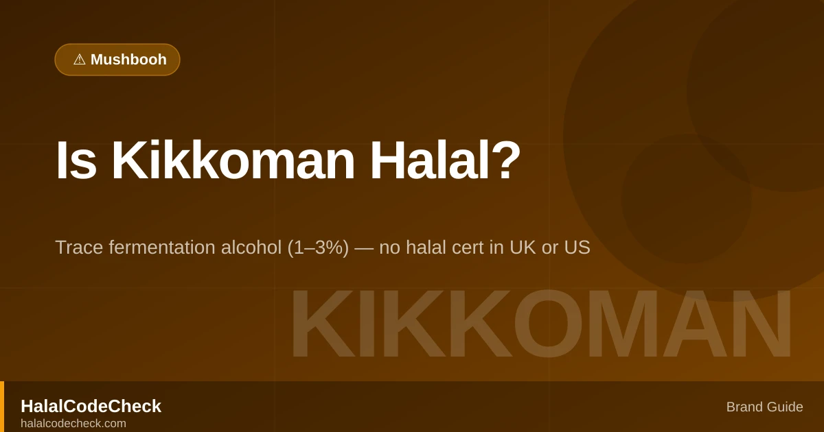 Is Kikkoman Halal? — HalalCodeCheck Brand Guide