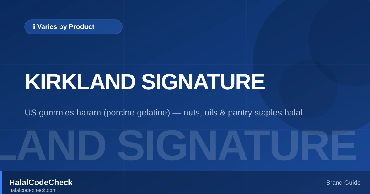 Is Kirkland Signature Halal? — HalalCodeCheck Brand Guide