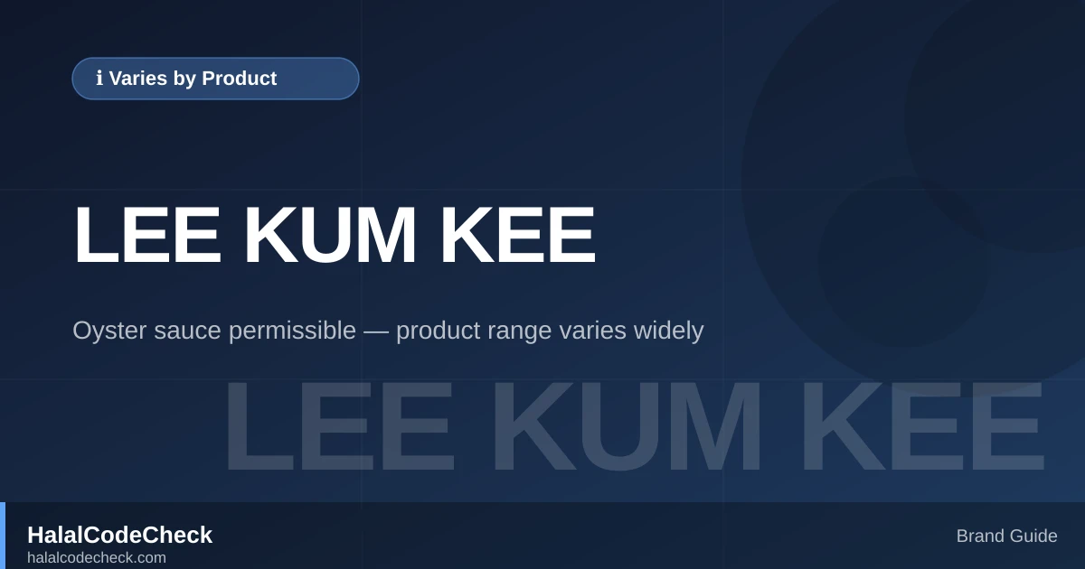Is Lee Kum Kee Halal? — Brand Guide