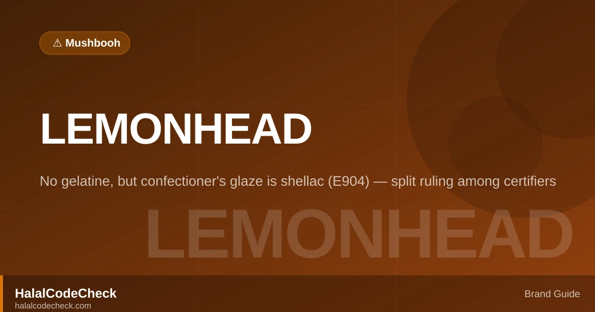 Is Lemonhead Halal? — HalalCodeCheck Brand Guide