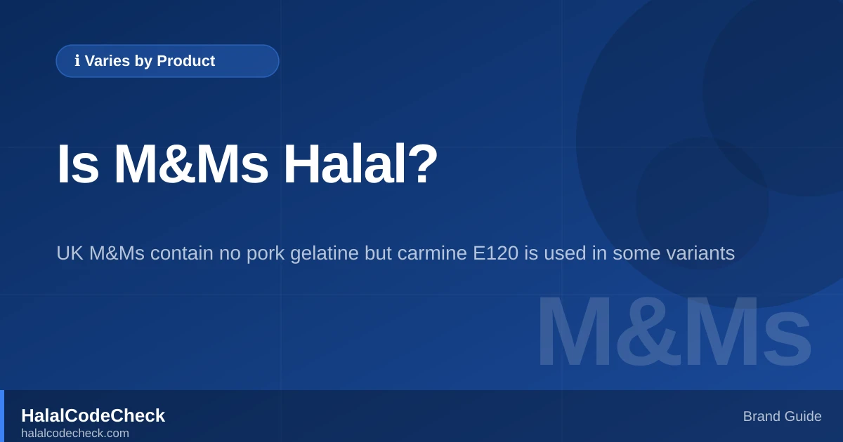 Is M&M's Halal? — HalalCodeCheck Brand Guide