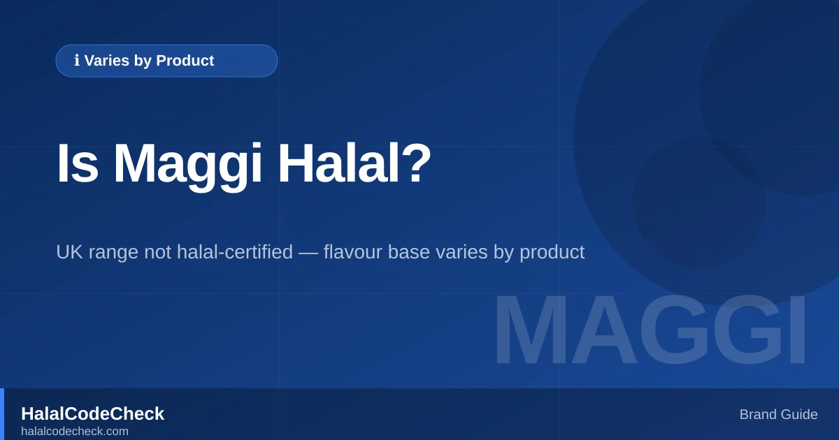 Is Maggi Halal? — Brand Guide