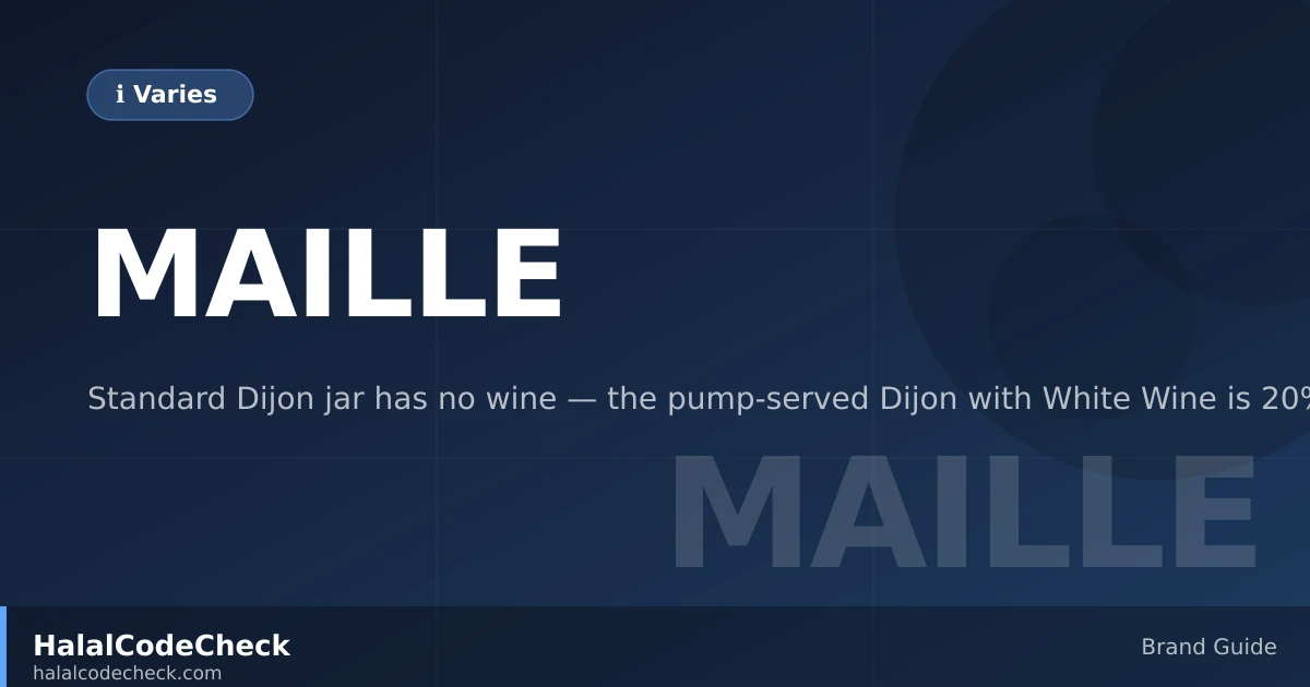 Is Maille Halal? — HalalCodeCheck Brand Guide