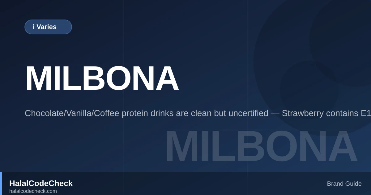 Is Milbona Halal? — HalalCodeCheck Brand Guide