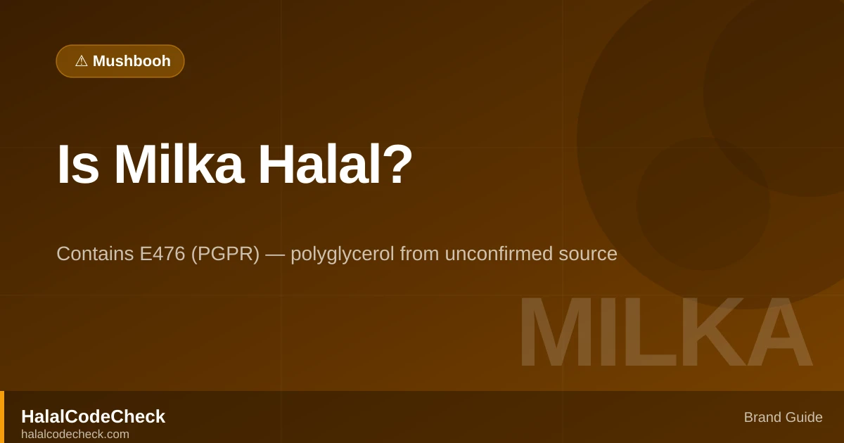Is Milka Halal? — Brand Guide