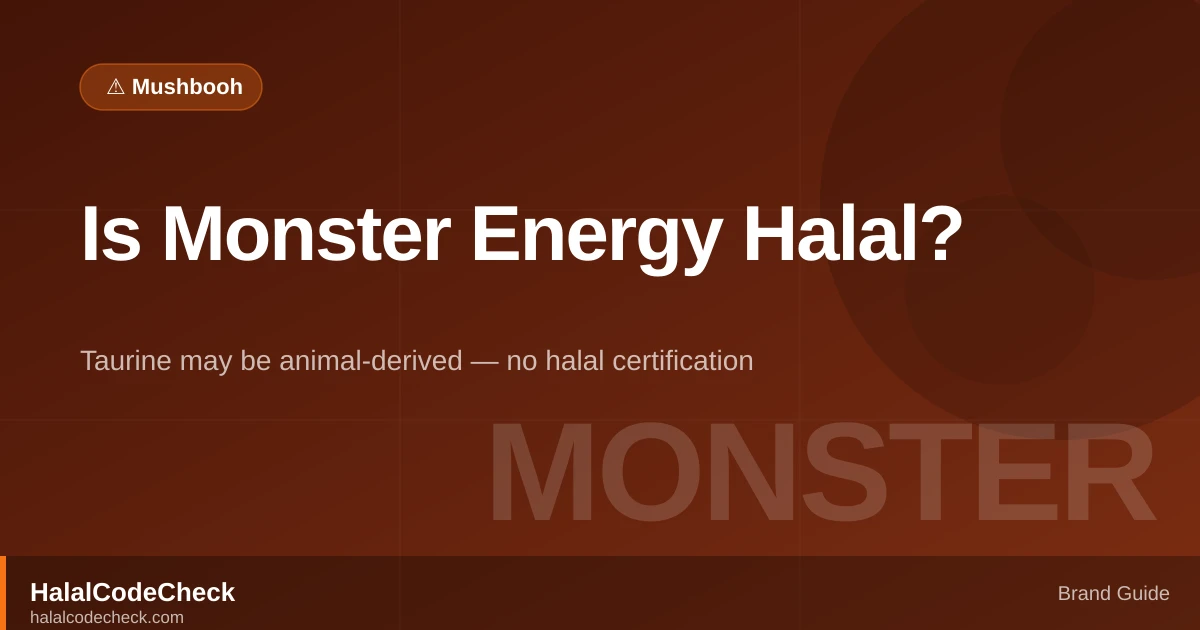 Is Monster Energy Halal? — Brand Guide
