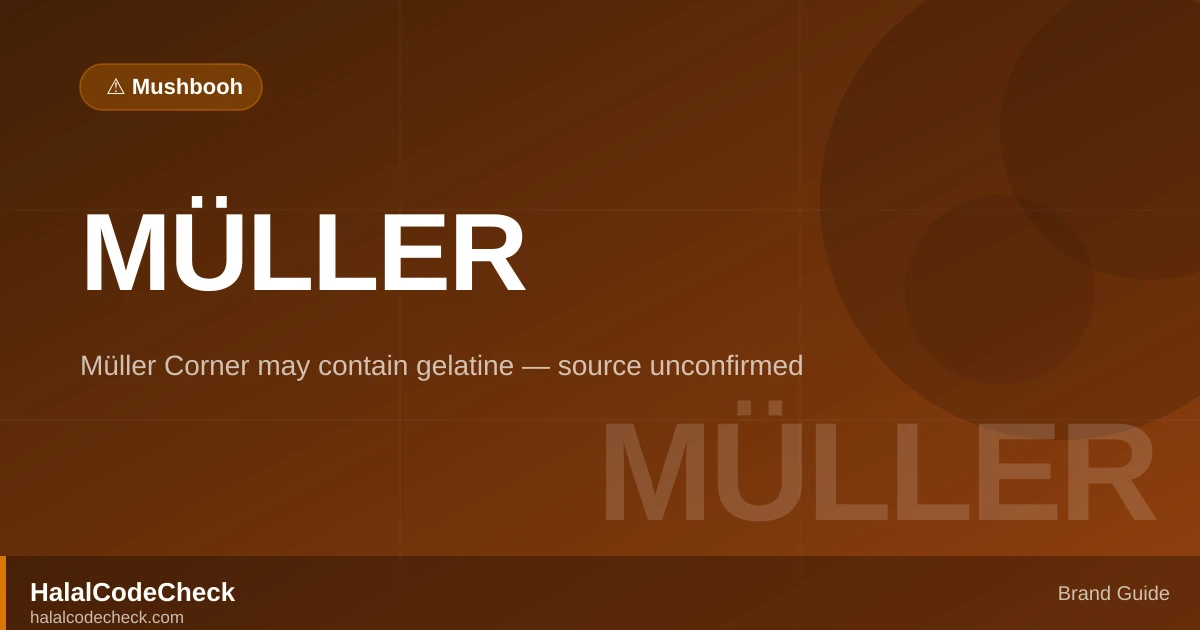Is Müller Halal? — Brand Guide