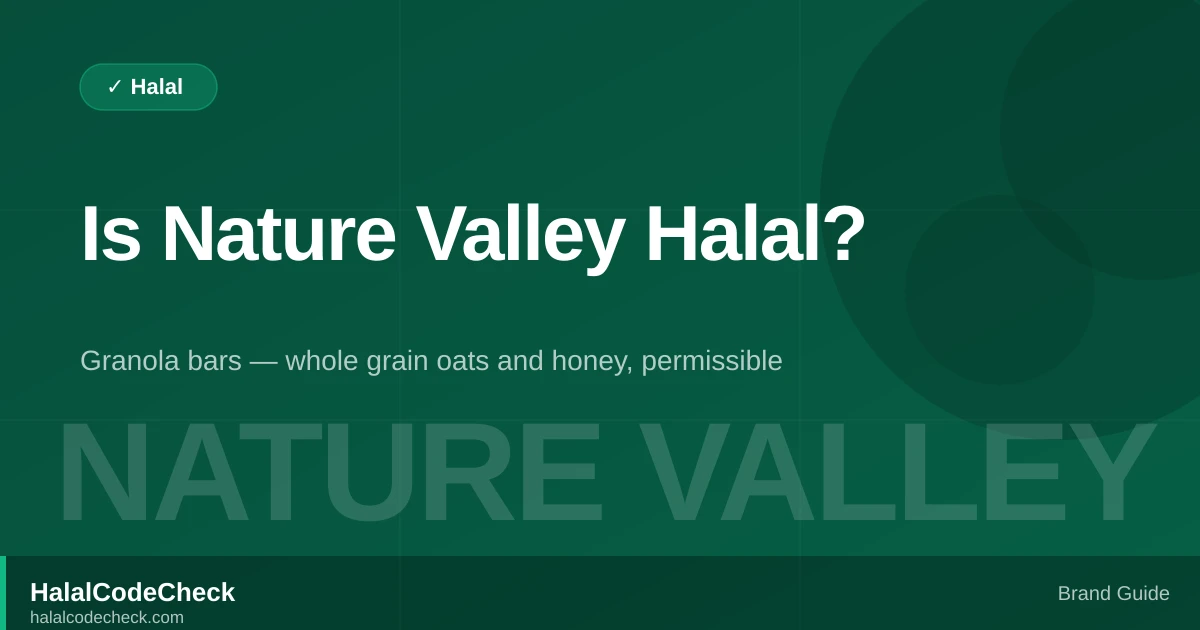Is Nature Valley Halal? — Brand Guide