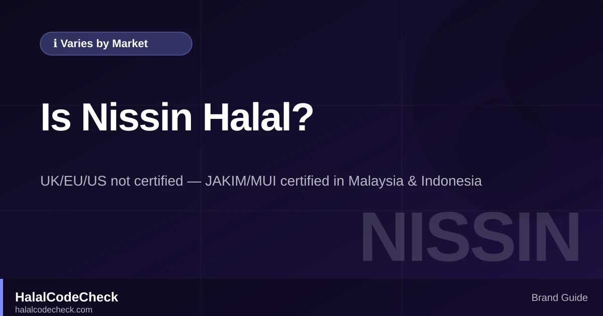 Is Nissin Cup Noodles Halal? — HalalCodeCheck Brand Guide