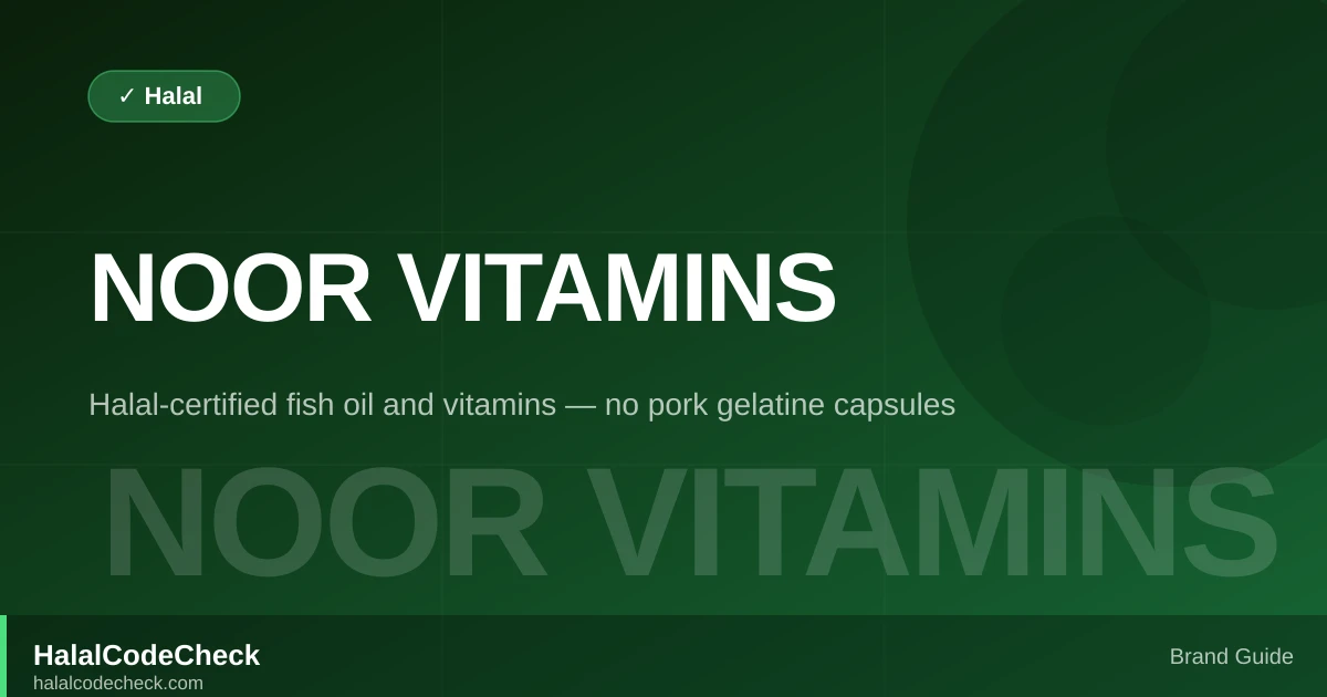 Is Noor Vitamins Halal? — Brand Guide