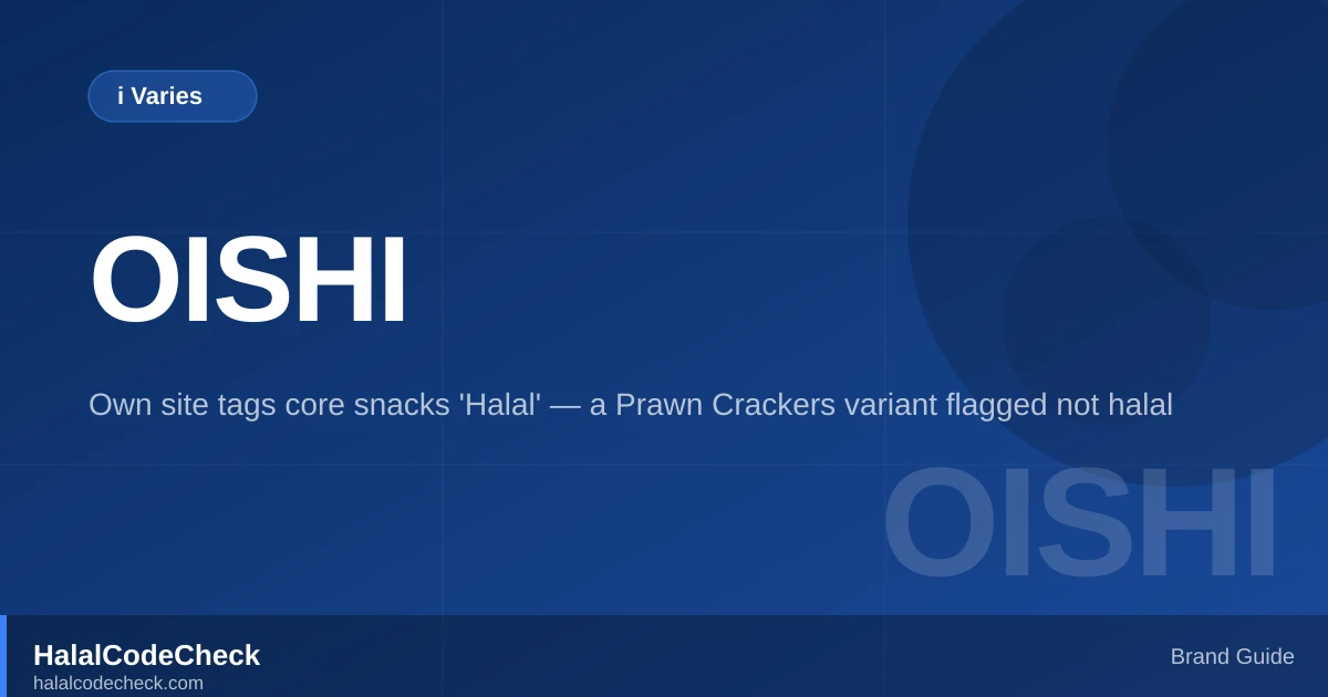 Is Oishi Halal? — HalalCodeCheck Brand Guide