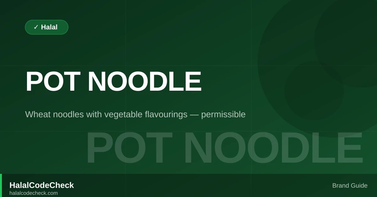 Is Pot Noodle Halal? — Brand Guide