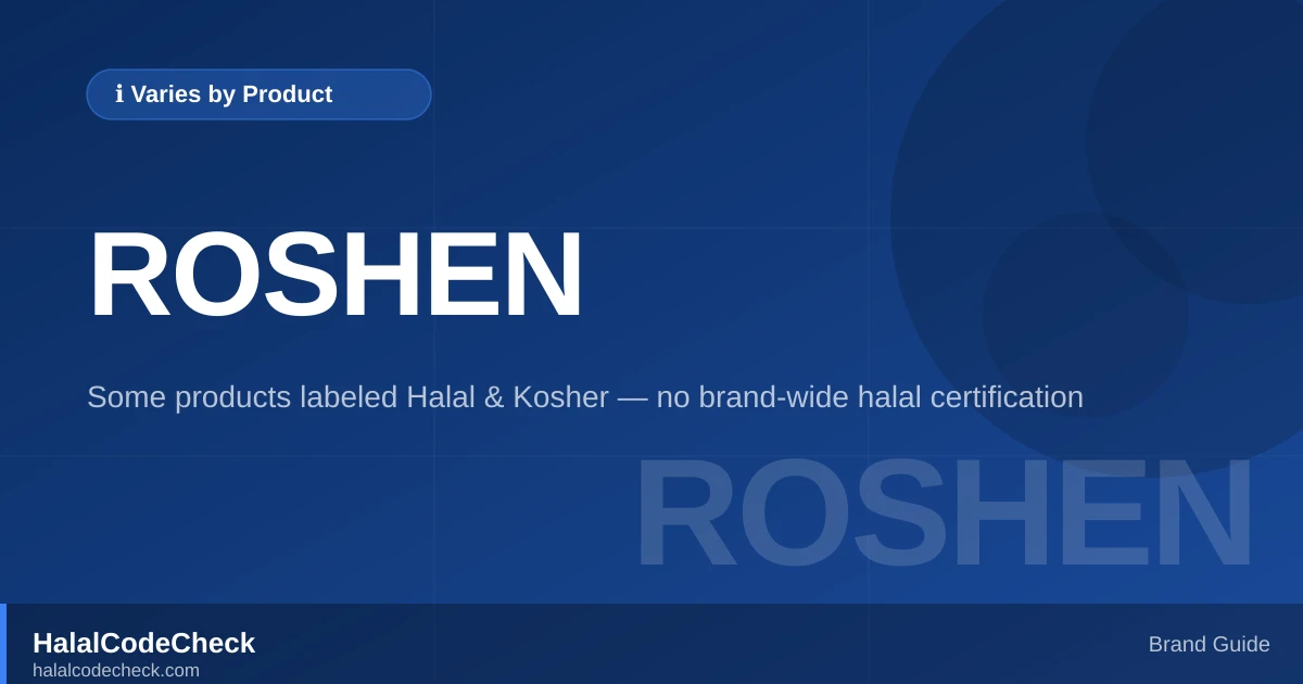 Is Roshen Halal? — Brand Guide