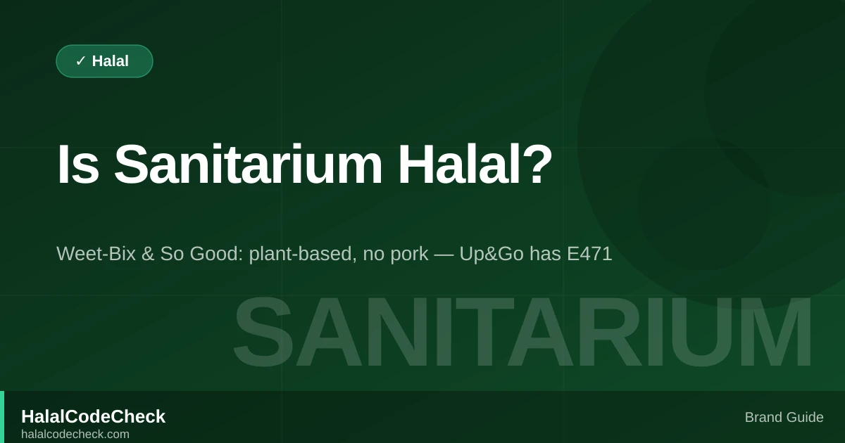 Is Sanitarium Halal? — Weet-Bix and Sanitarium product range halal guide