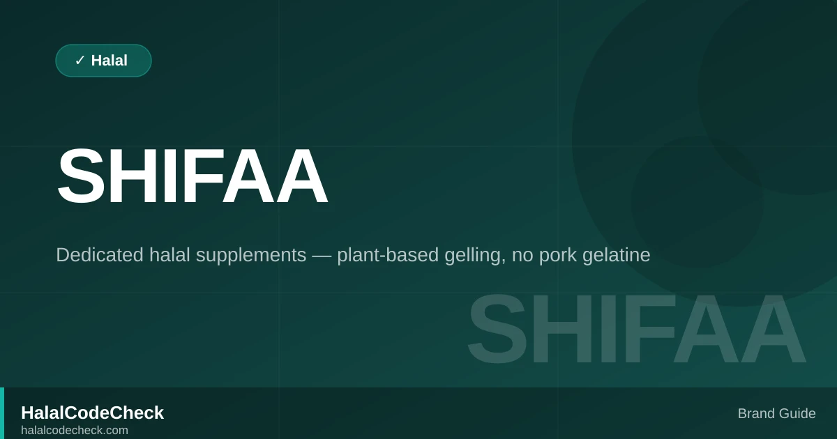 Is SHIFAA Nutrition Halal? — Brand Guide