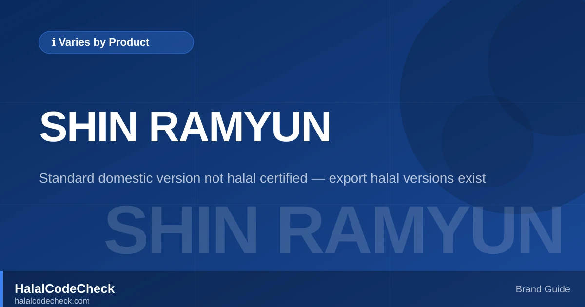 Is Shin Ramyun Halal? Nongshim Shin Ramyun Halal Status — HalalCodeCheck Brand Guide