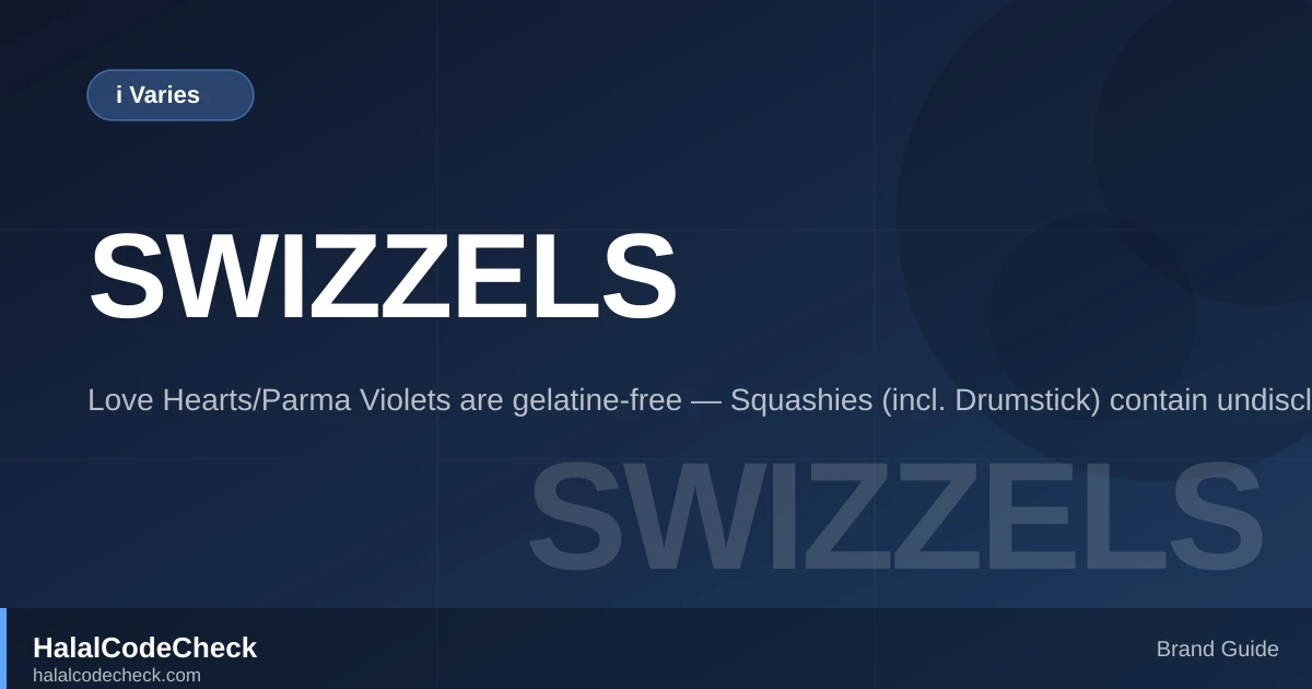 Is Swizzels Halal? — HalalCodeCheck Brand Guide